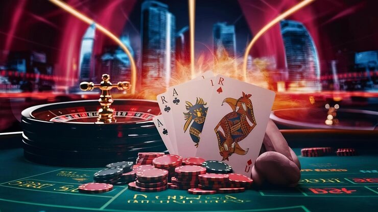 Live dealer at Galactic Gems Dragon Tiger table with real cards