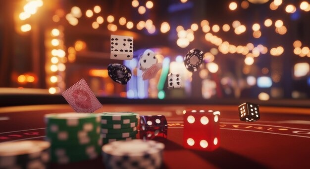 Poker Indonesia table with community cards, dealer, and live broadcast setup